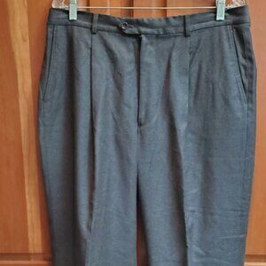 Armani Collezioni Dress Pants Gray Wool Straight Trousers Size 36x26 Italy